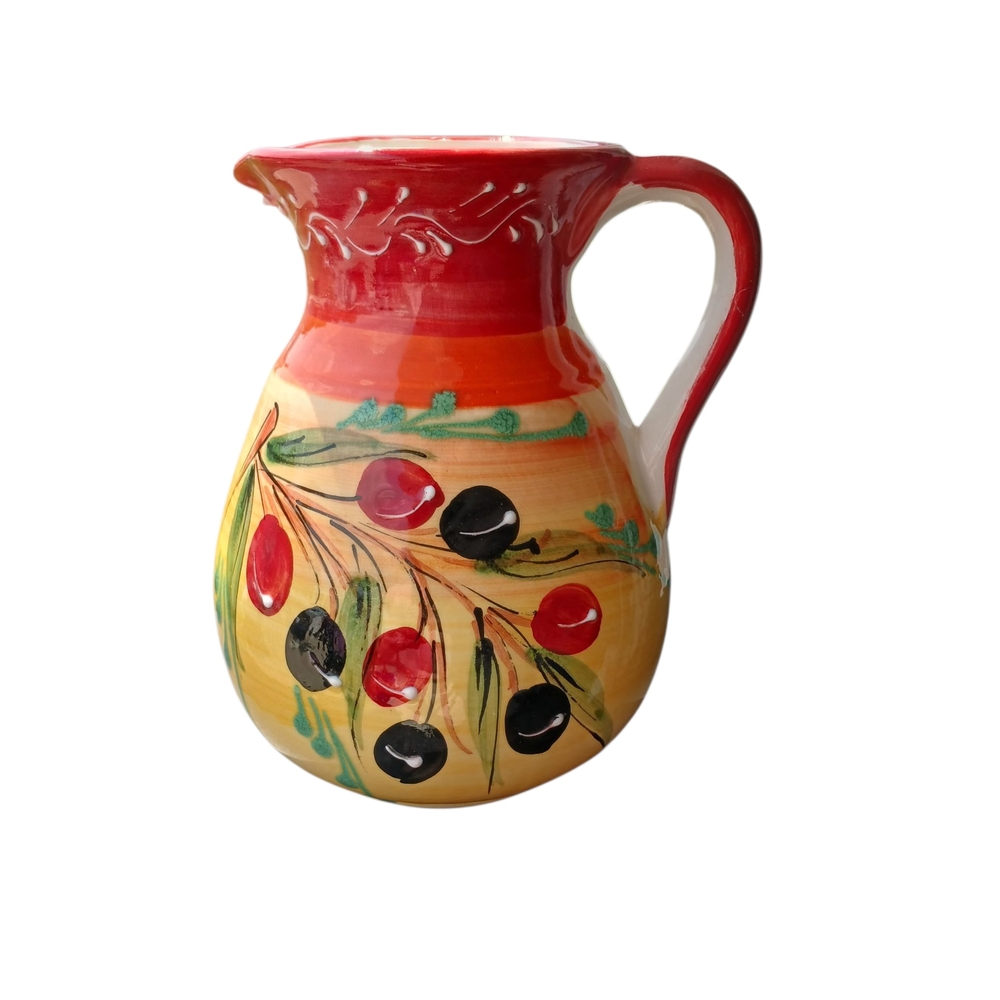 Hand-Painted Ceramic Pitcher